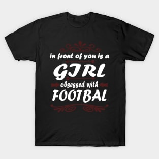 Football girl gift women tackle women T-Shirt